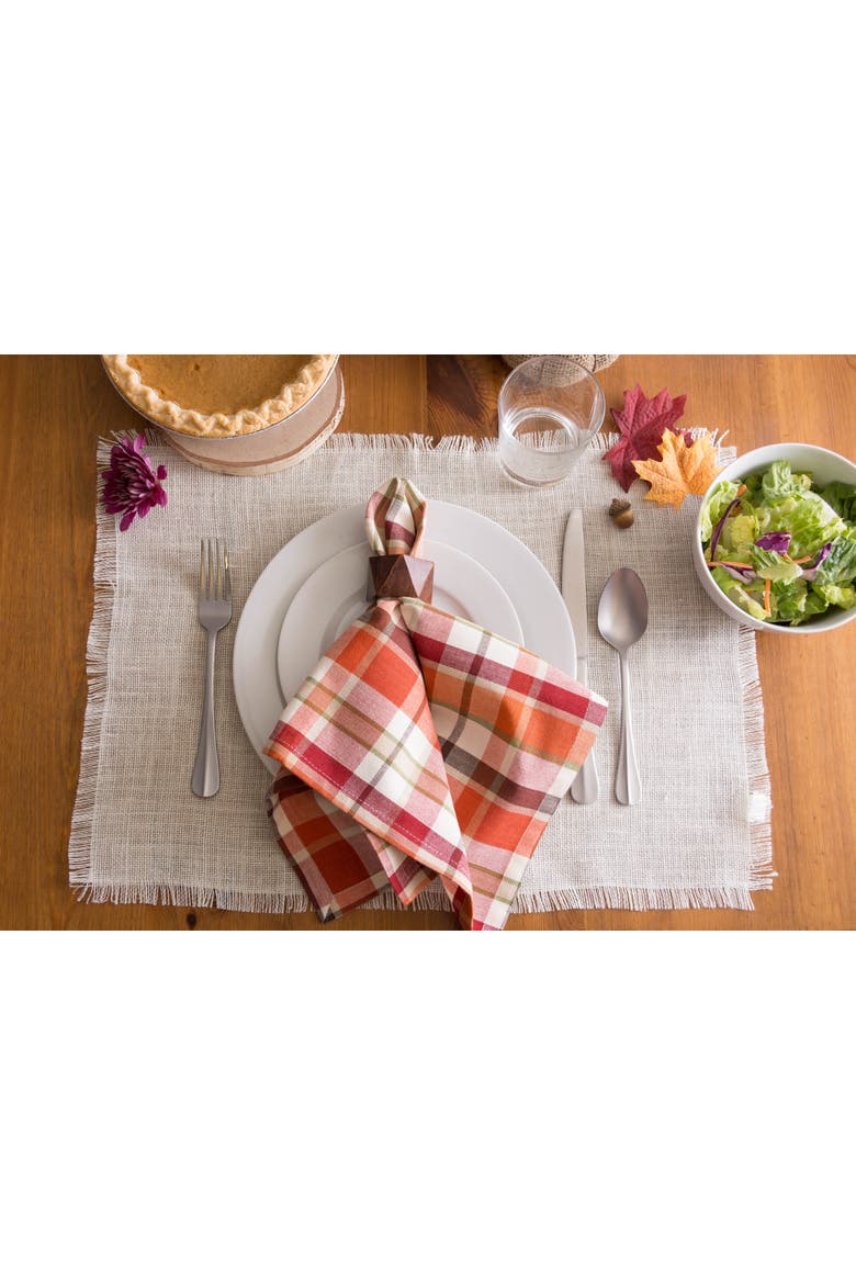 Pumpkin Spice Plaid Napkin Set/6, Alternate, color, Pumpkin Spice