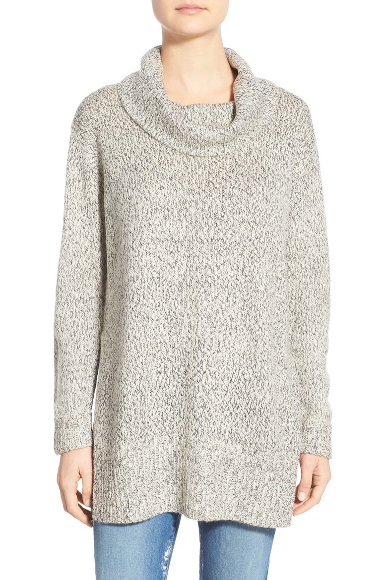RD Style Cowl Neck Sweater, Main, color, WHITE BEACH TWIST