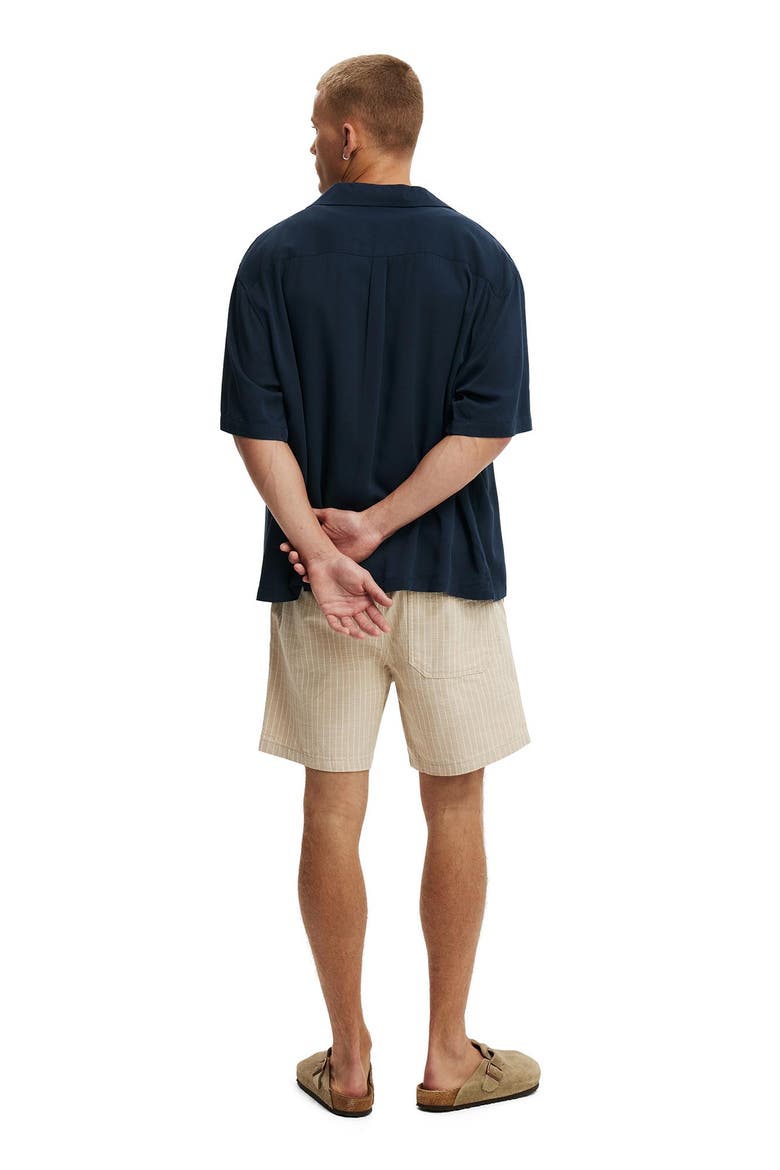 Men's Easy Short, Alternate, color, Sand Pinstripe