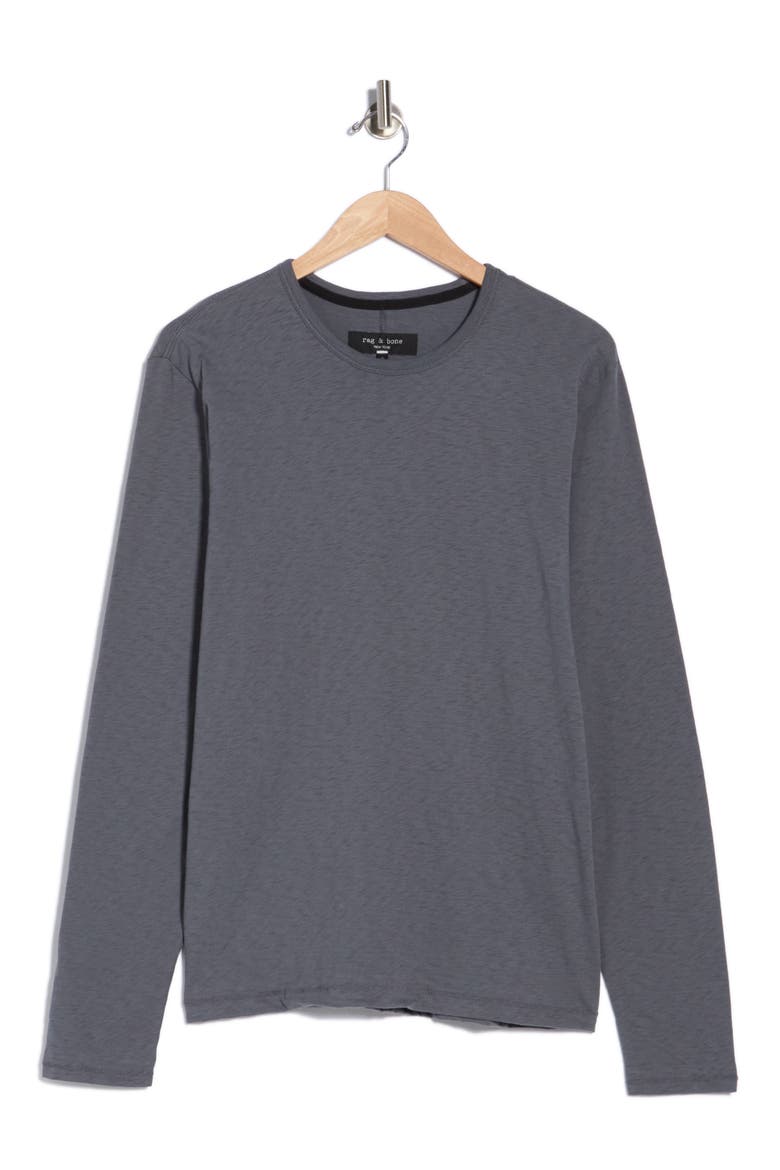Long Sleeve Slubbed Jersey T-Shirt, Main, color, FUTURE GREY