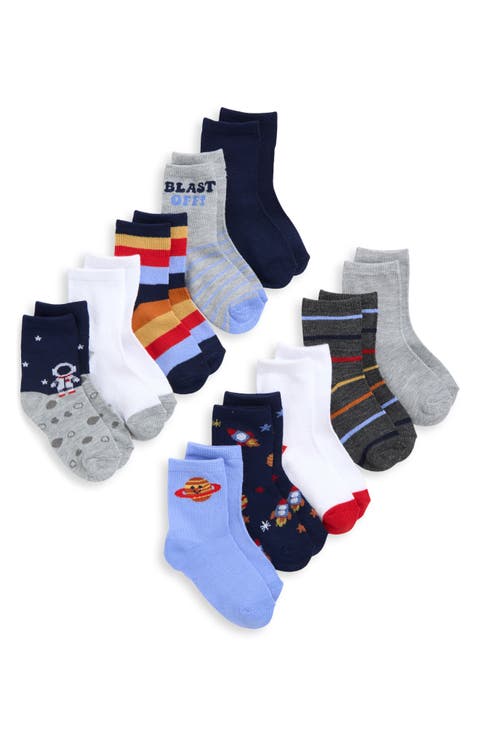 Kids' Space Crews Assorted 10-Pack Crew Socks (Toddler)