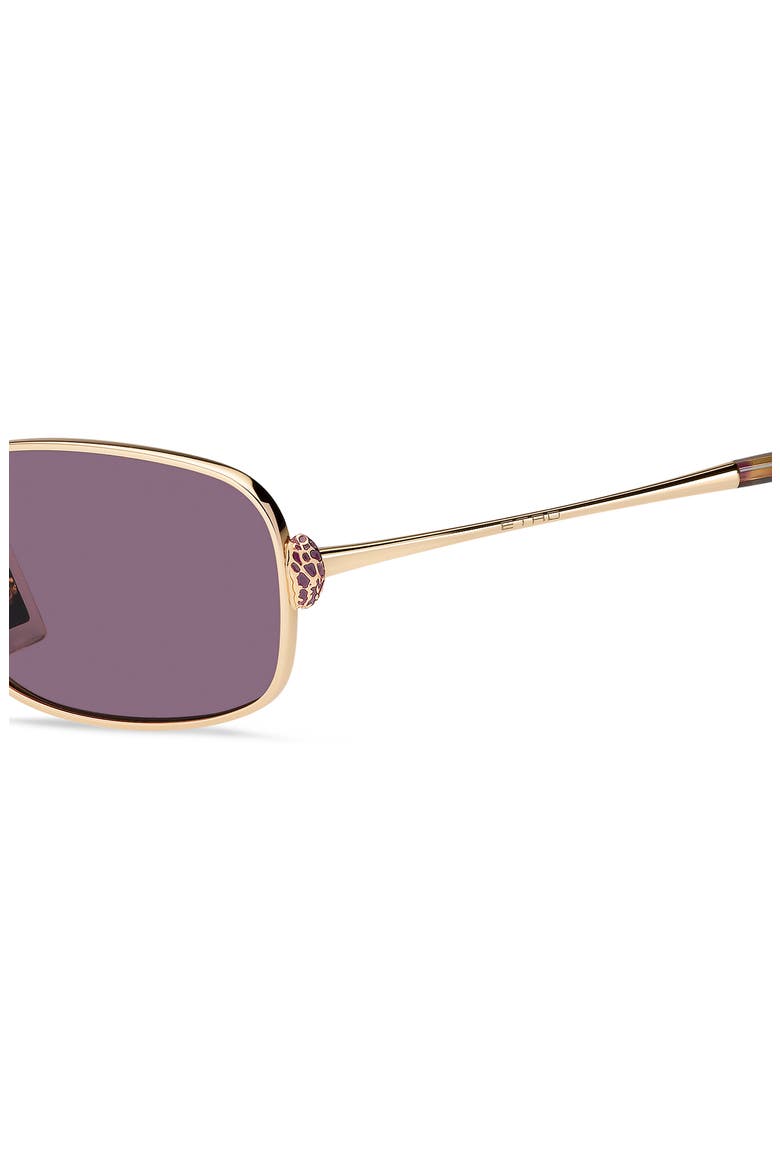 52mm Rectangular Sunglasses, Alternate, color, ROSE GOLD/ VIOLET
