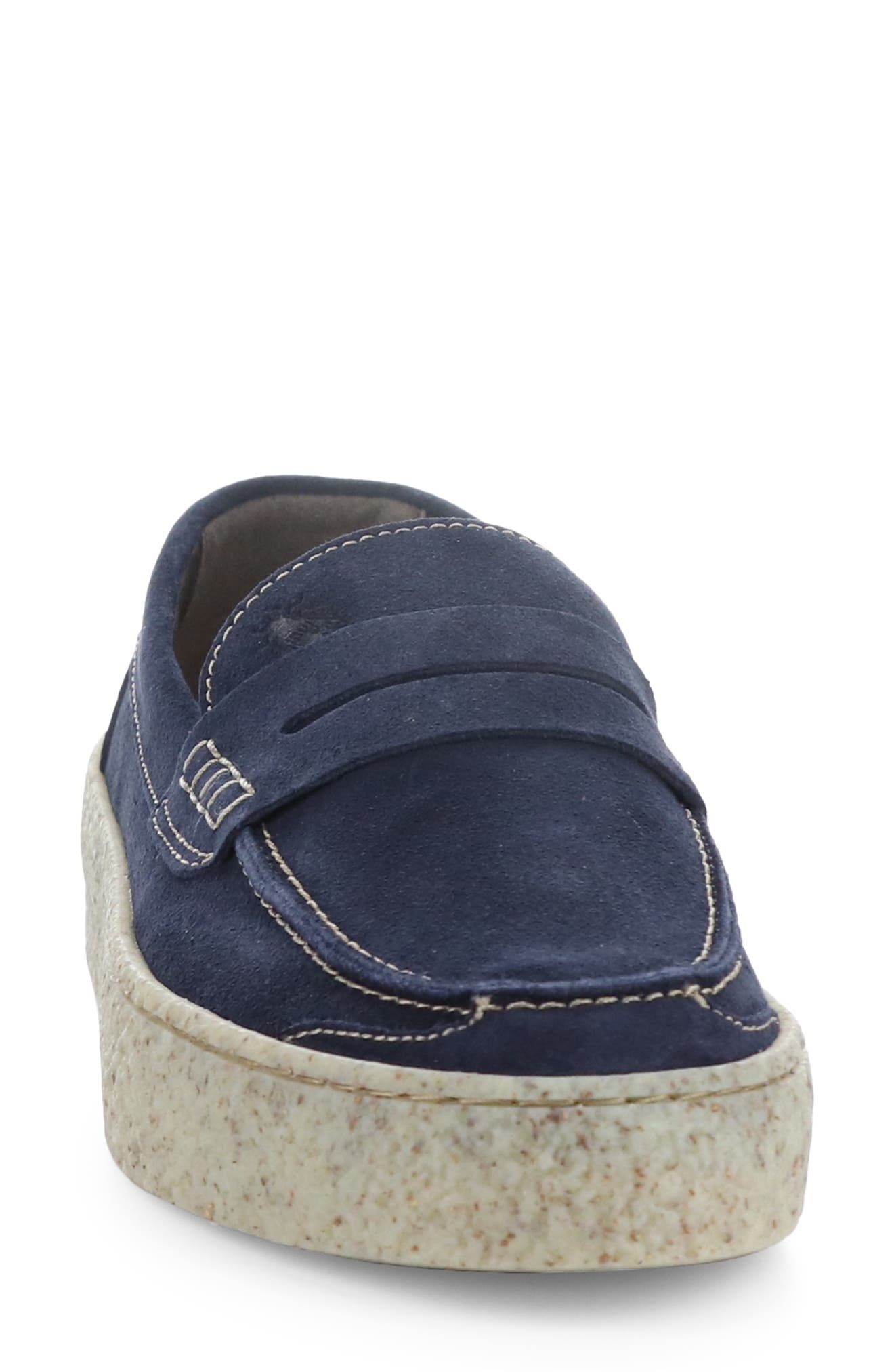 Fly London Roel Penny Loafer, Alternate, color, Navy Oil Suede