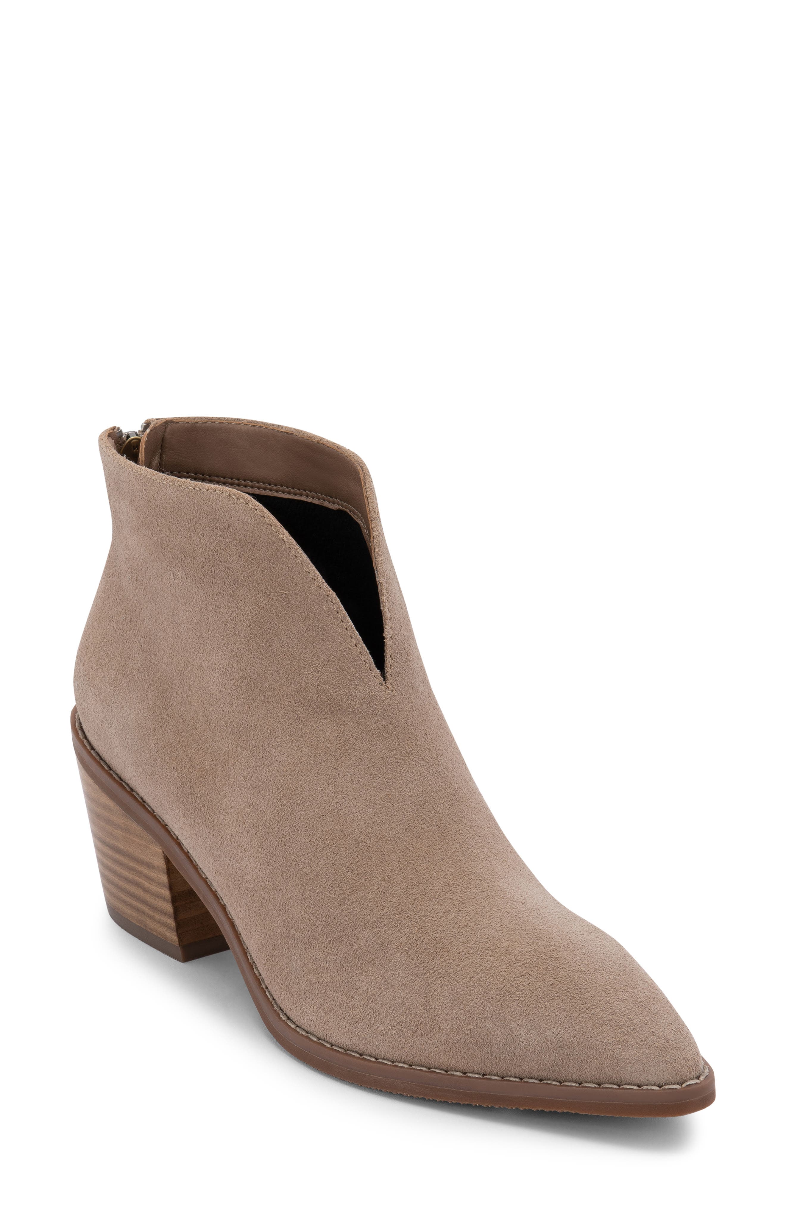 Quinn Waterproof Bootie, Main, color, SAND SUEDE
