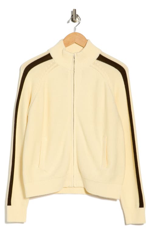 Obey Womens Frankie Track Zip-up Knitted Sweatshirt Dove Xs In Neutral