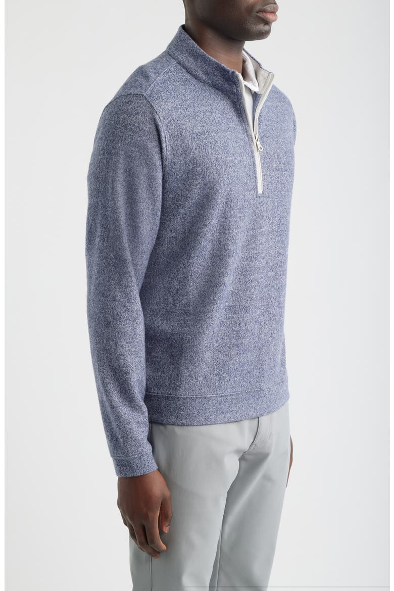 Marled Sweater Knit Quarter Zip Pullover, Alternate, color, INDIGO