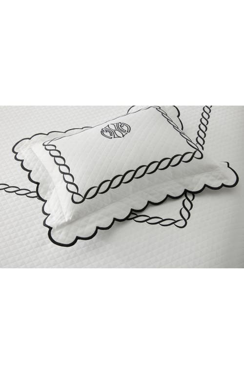 Matouk Classic Chain Scallop Matelasse Standard Sham In Spring Green