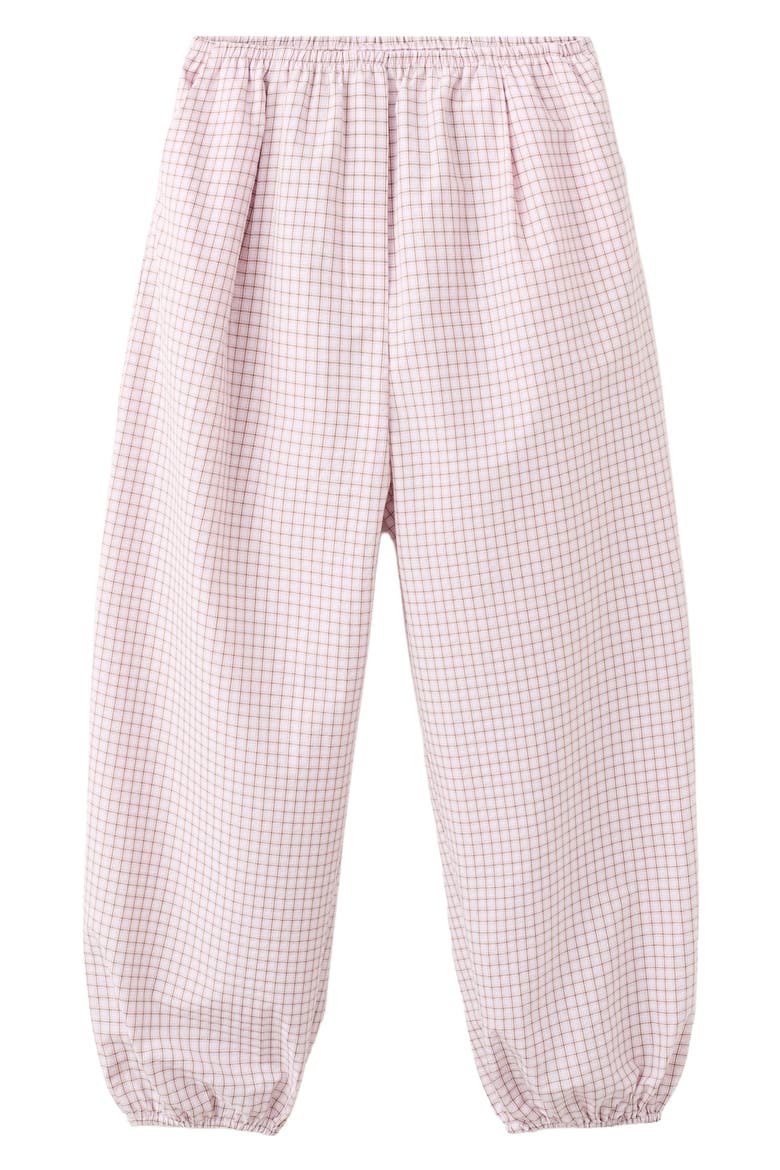 Checkered Slouchy Pants, Main, color, PASTEL PINK