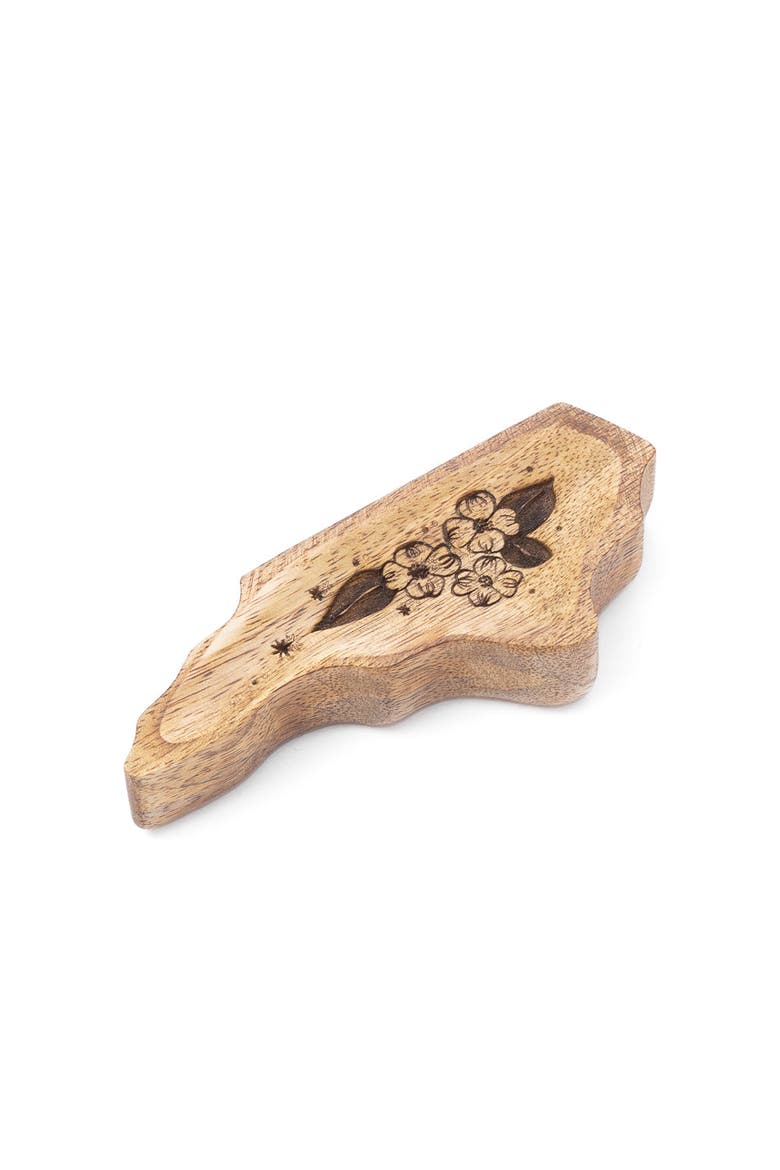 North Carolina State Dogwood Trinket Dish, Alternate, color, Natural