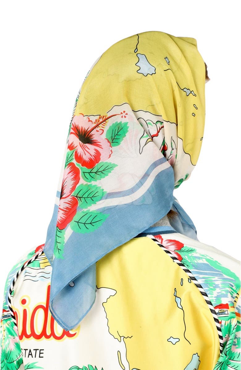 Anna Sui Florida Silk Voile Square Scarf, Alternate, color, 