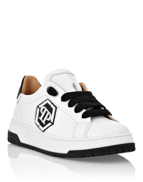 Leather Lo-Top Sneakers Hexagon Boy