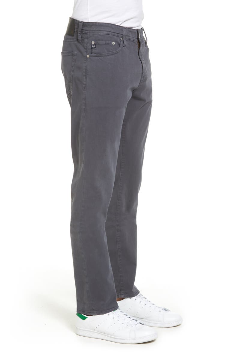 Everett Stretch Sateen Slim Straight Pants, Alternate, color, SULFUR FADE TO GRAYE