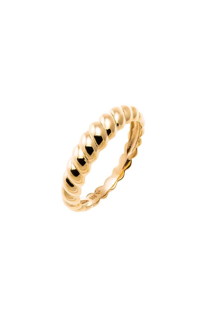 BY ADINA EDEN Solid Graduated Twist Band Ring 14K, Main, color,