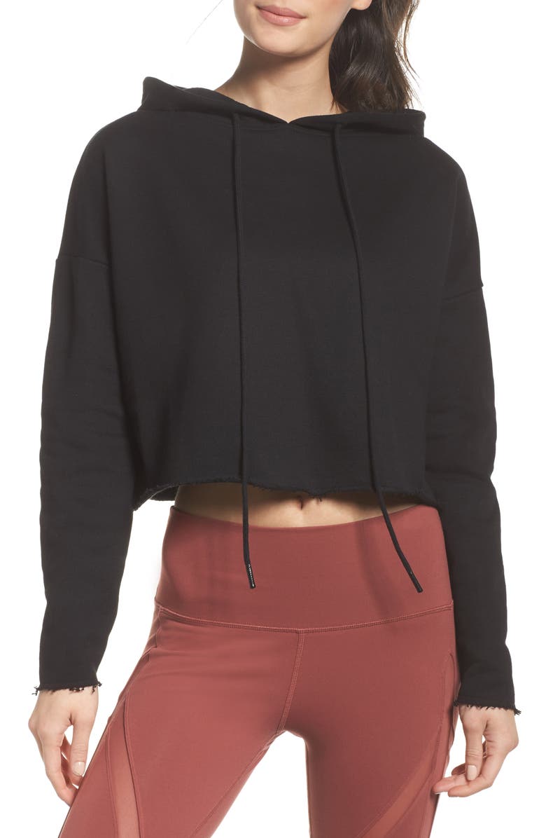 Alo Box Crop Hoodie, Main, color,