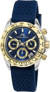 PORSAMO BLEU Women's Alexis Chronograph Sport Blue Silicone Watch, 37mm