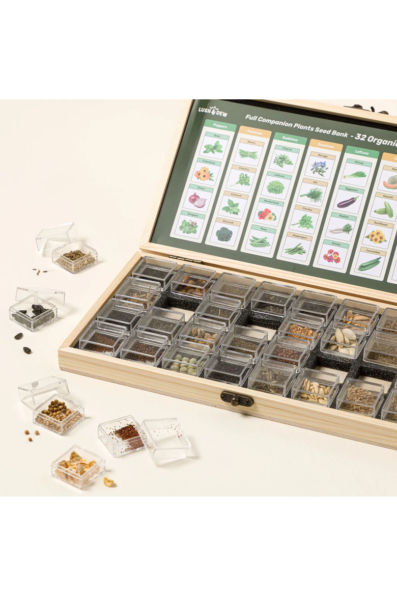 Companion Planting Made Easy Seed Bank Set, Alternate, color, Beige