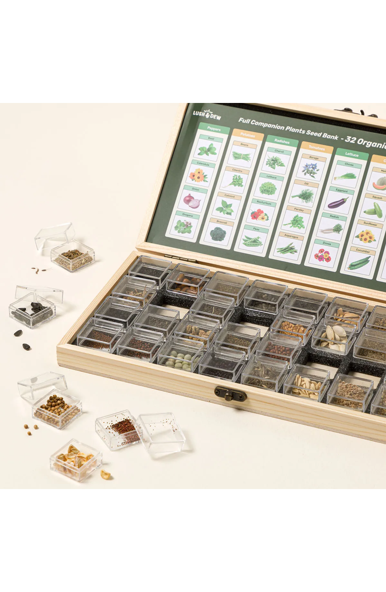 Uncommon Goods Companion Planting Made Easy Seed Bank Set, Alternate, color, Beige