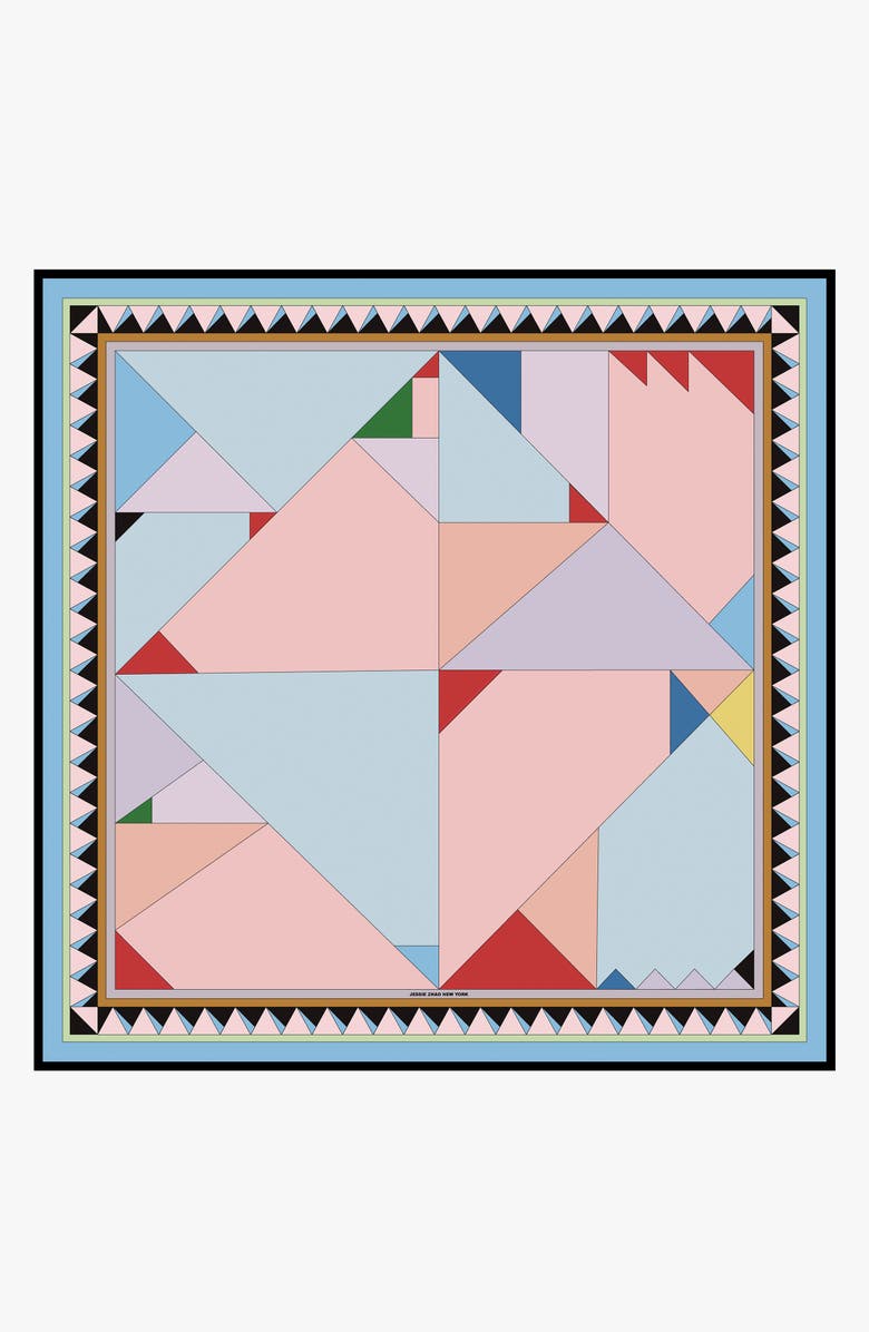 Jessie Zhao New York Double Sided Wool Silk Scarf In Color Recombination, Alternate, color, Pink