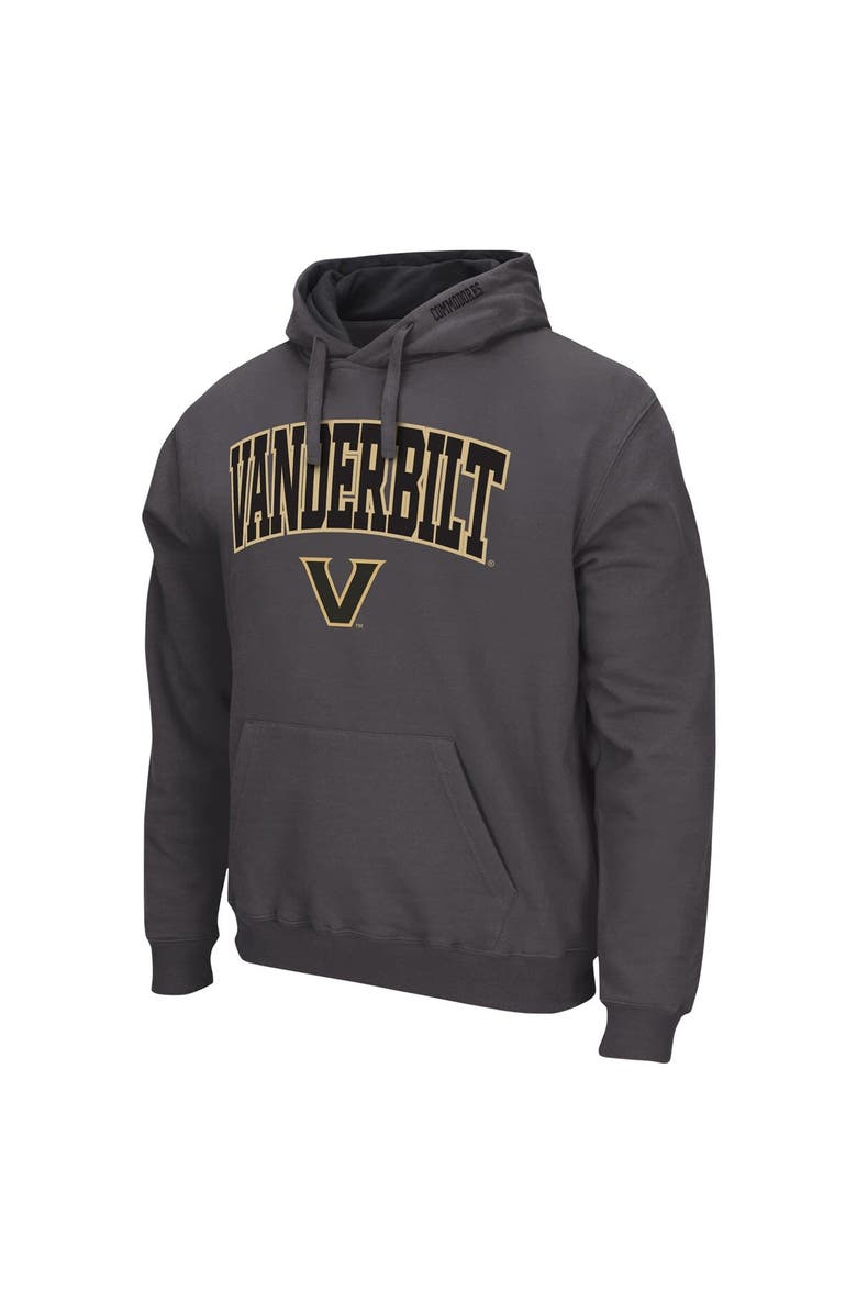 COLOSSEUM Men's Colosseum  Charcoal Vanderbilt Commodores Arch & Logo Pullover Hoodie, Alternate, color, Charcoal