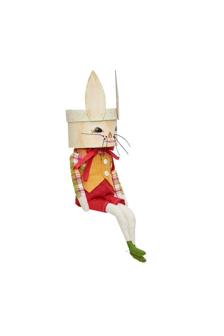 Benny Easter Bunny Joe Spencer Gathered Traditions Figurine 15", Alternate, color, Red