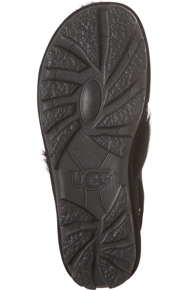 UGG<sup>®</sup> Biker Chic Genuine Shearling & Feather Sandal, Alternate, color,