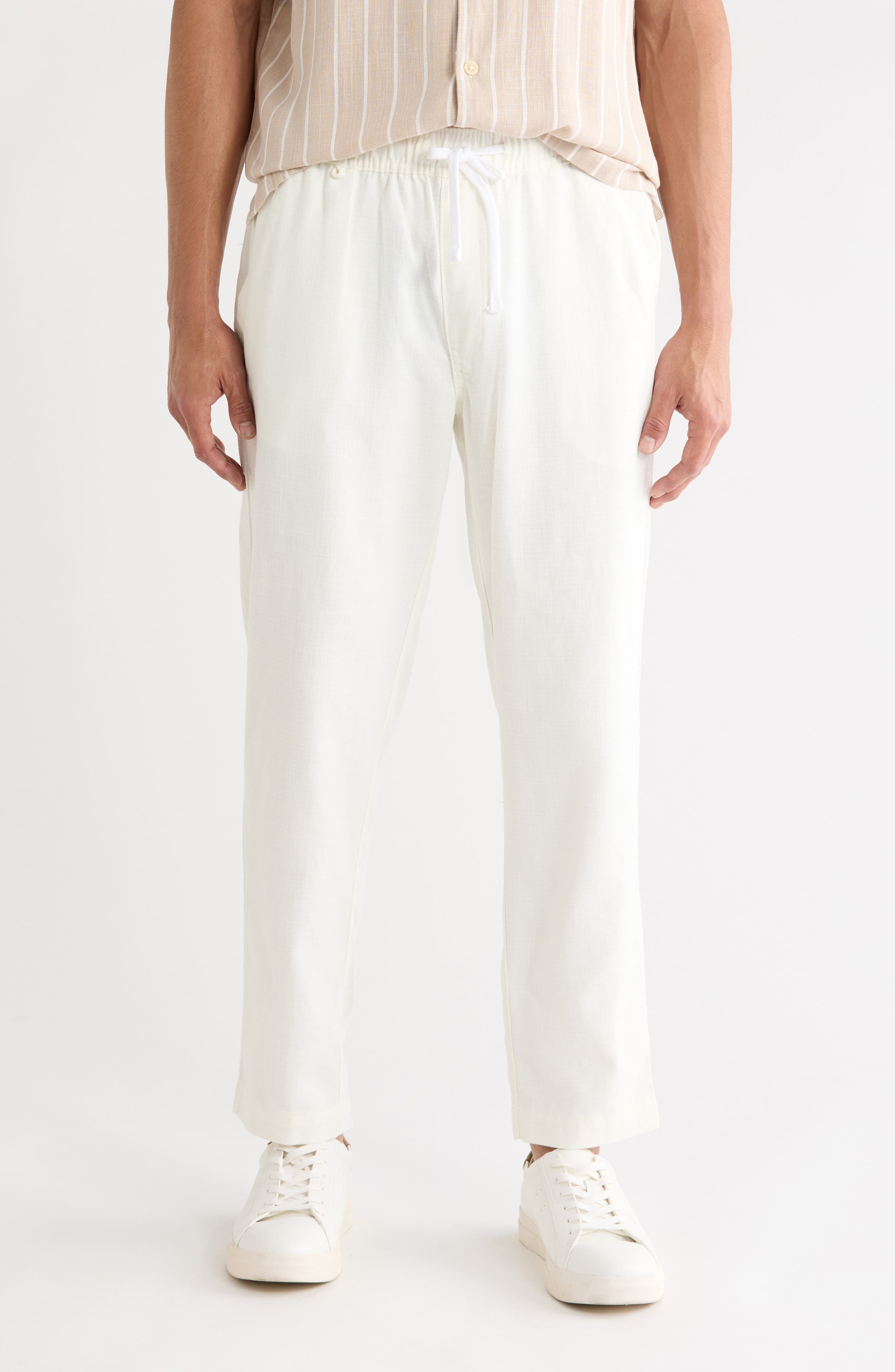 DENIM AND FLOWER Textured Drawstring Pants