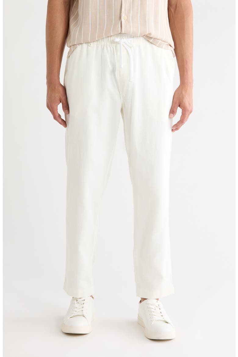 Textured Drawstring Pants, Main, color, OYSTER WHITE