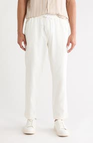 DENIM AND FLOWER Textured Drawstring Pants