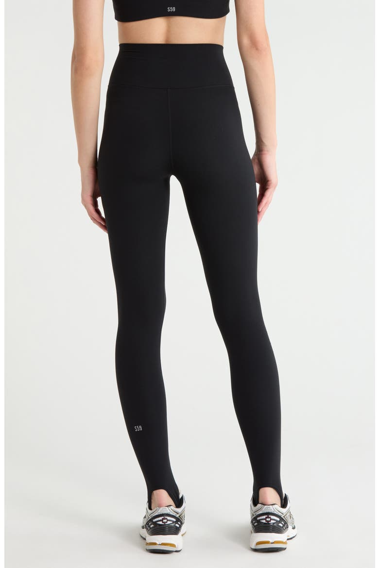 River High Waist Airweight Stirrup Leggings, Alternate, color, BLACK