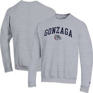Champion Men's Champion  Heather Gray Gonzaga Bulldogs Arch Over Logo Pullover Sweatshirt