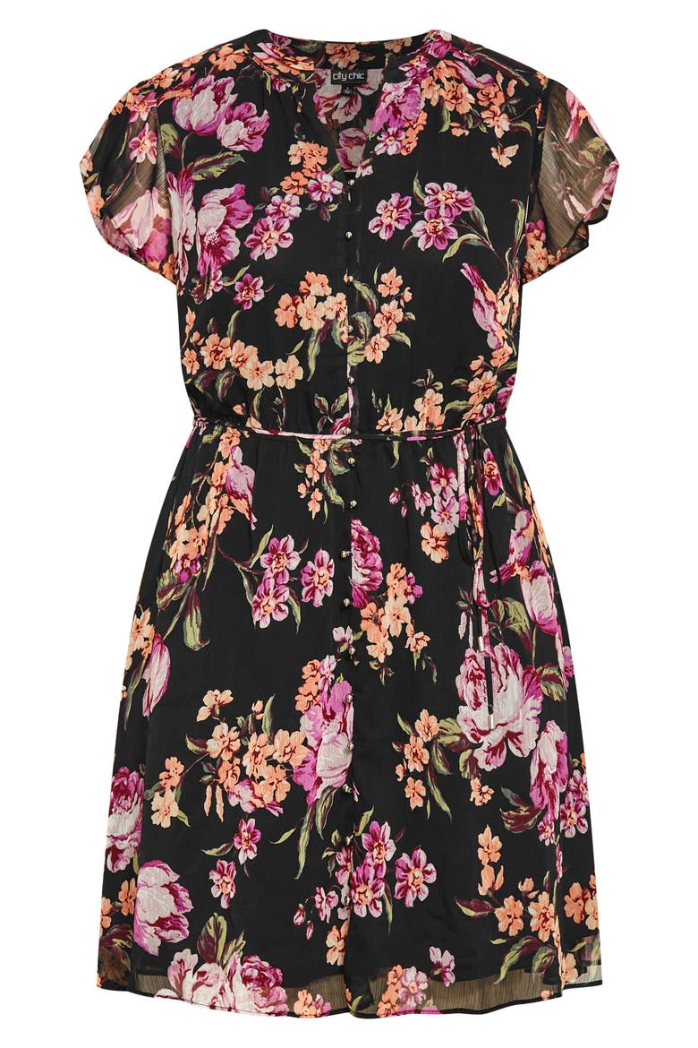 Margo Print Tie Waist Dress, Alternate, color, PRINT
