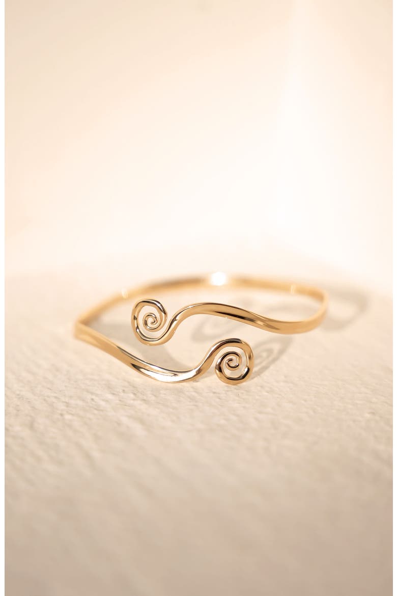 Aura Swirl Cuff Bracelet, Alternate, color, GOLD