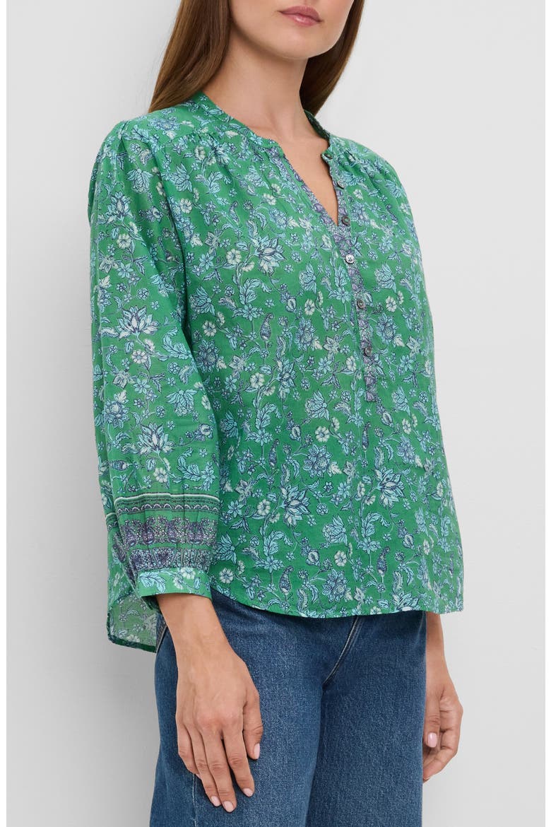 Katarina Print Top, Alternate, color, ARUBA BORDER PRINT
