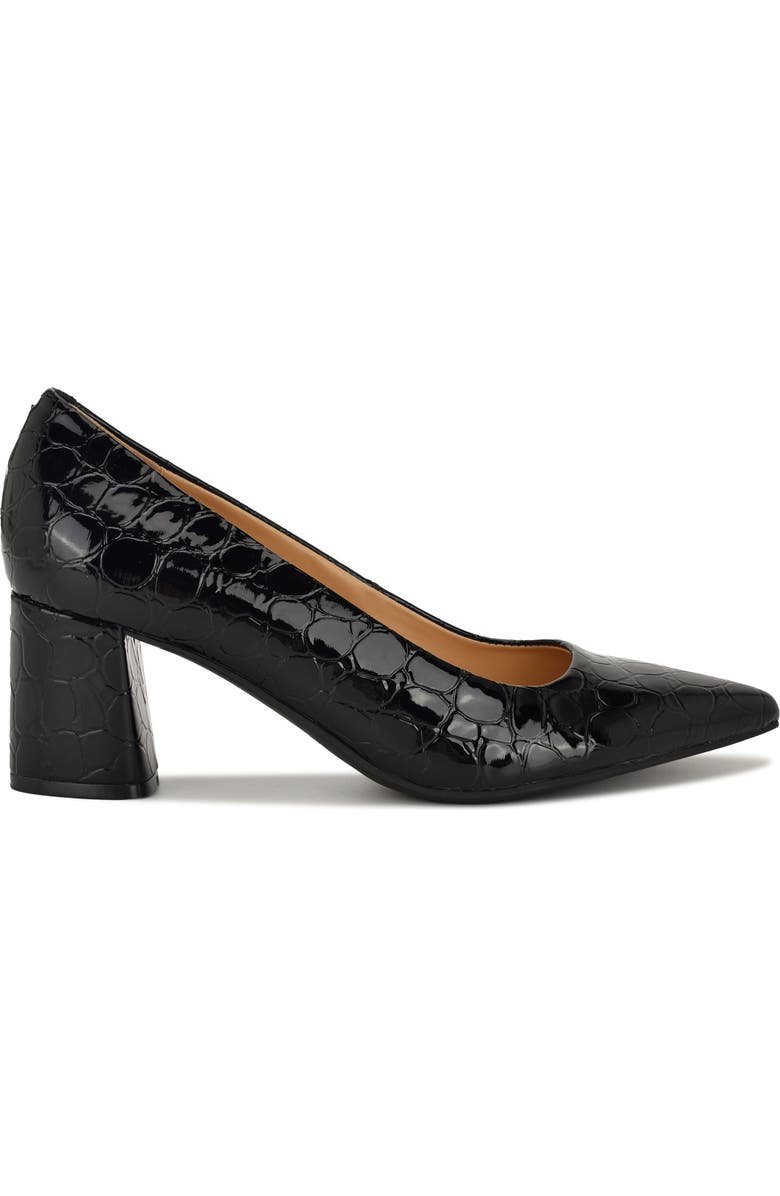 Nine West Kaylen Croc-Embossed Pump, Alternate, color, Black Croco