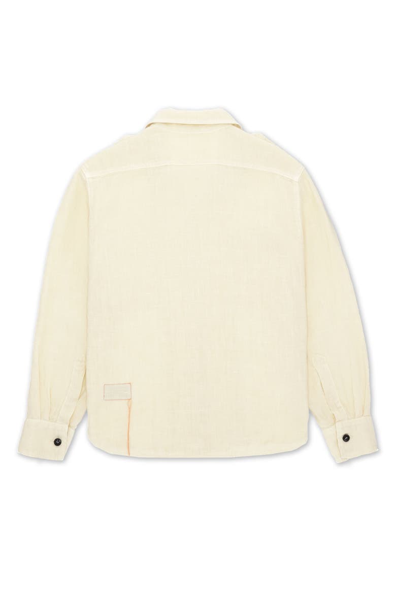 Military Linen Shirt, Alternate, color, MILK