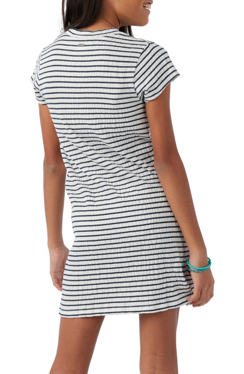 O'Neill Kids' Torri Stripe Short Sleeve Shift Dress, Alternate, color, 