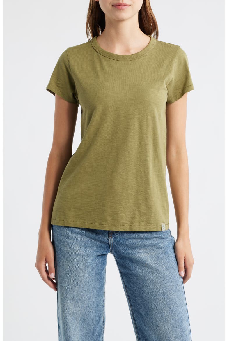 The Slub Cotton T-Shirt, Main, color, OLIVE