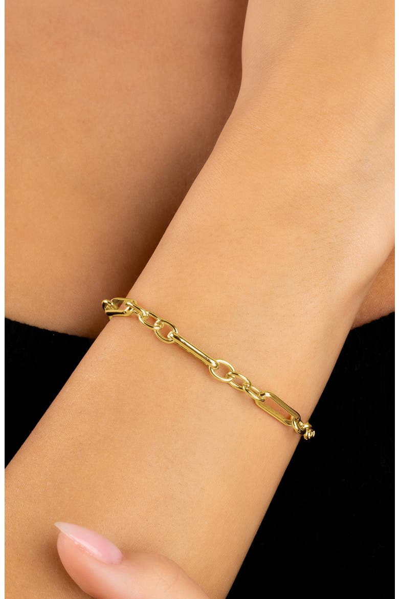 Bexley Mixed Link Chain Bracelet, Alternate, color, GOLD