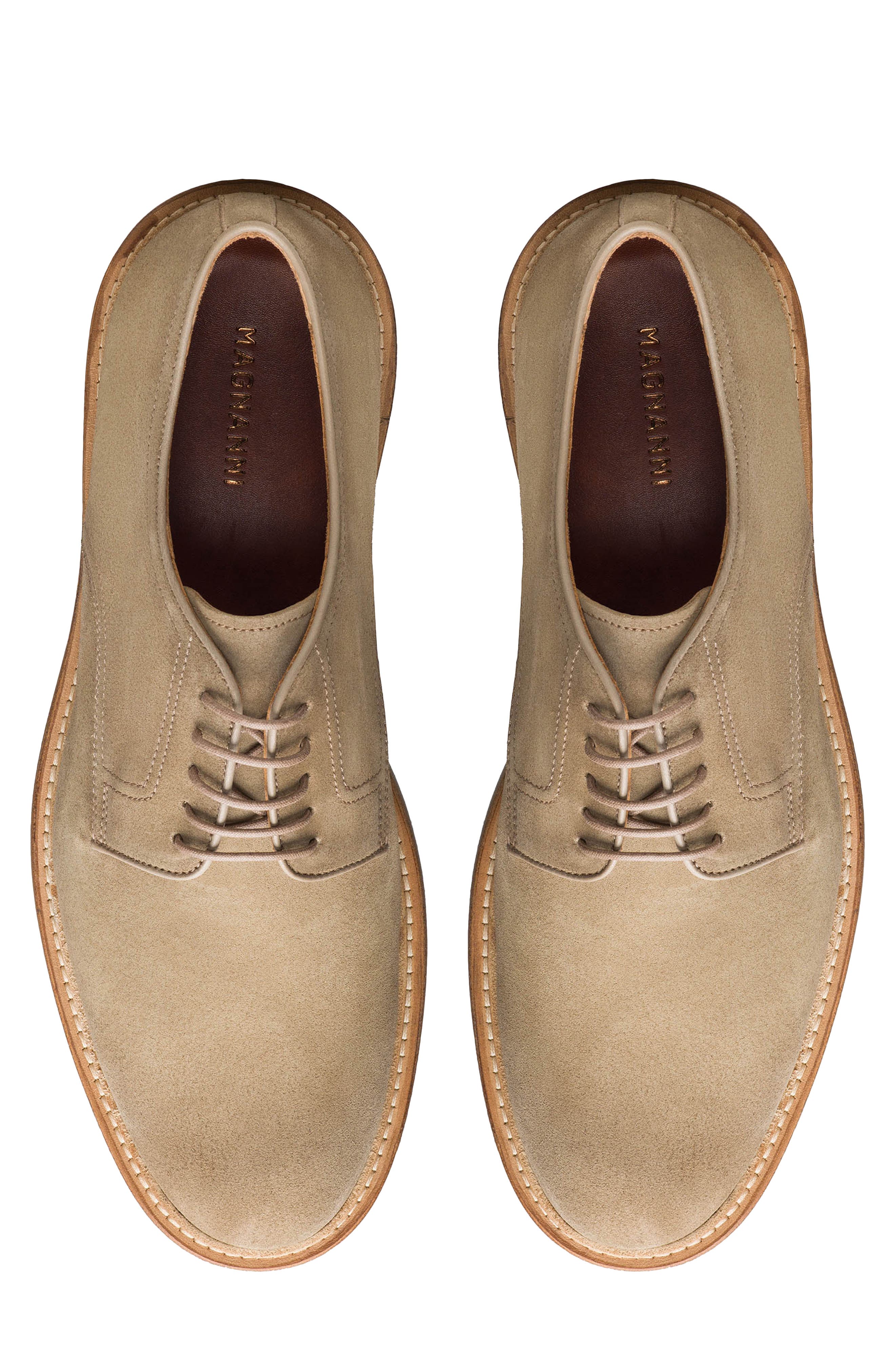Magnanni Marton Suede Derby, Alternate, color, Taupe Suede