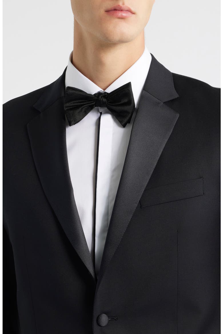 Huge Slim Fit Black Wool Tuxedo, Alternate, color, BLACK