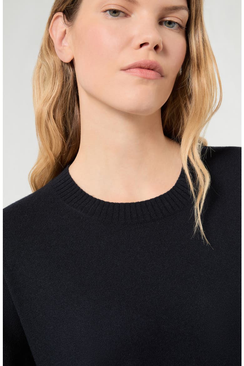 Cashmere Sweater with Removable Collar, Alternate, color, MIDNIGHT BLUE