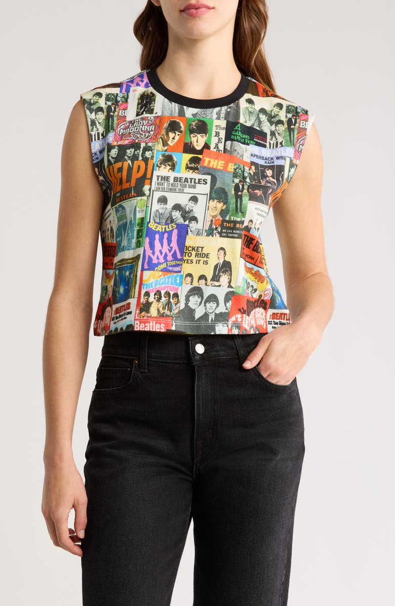 Alice + Olivia x The Beatles Micah Muscle Tank, Main, color,