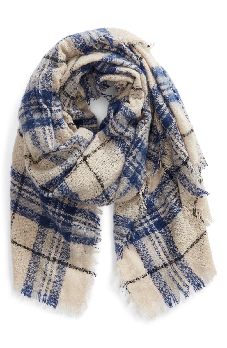 Sole Society Mixed Plaid Scarf, Alternate, color, 