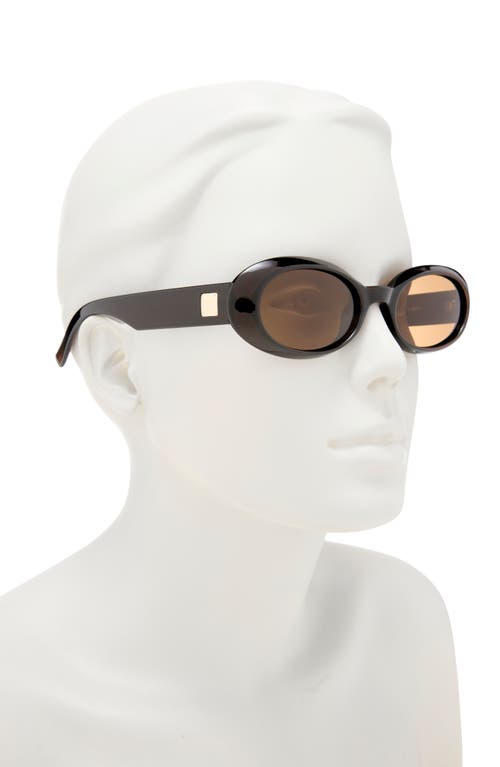 Le Specs Work It 53mm Polarized Oval Sunglasses In Brown