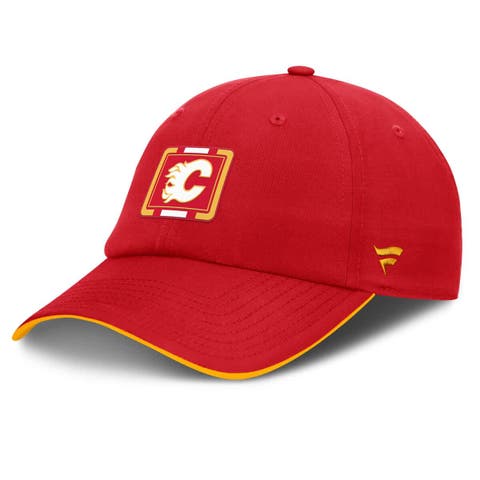 Men's Fanatics Red/Gold Calgary Flames Authentic Pro Ripstop Adjustable Hat