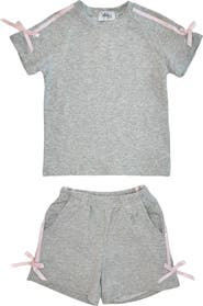 Lola + The Boys Sporty Bow Short Set