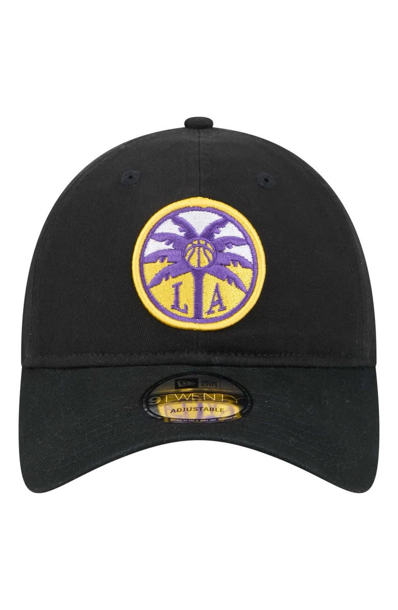 New Era Men's Cameron Brink Black Los Angeles Sparks Name & Number Sidepatch 9TWENTY Adjustable Hat, Alternate, color, 