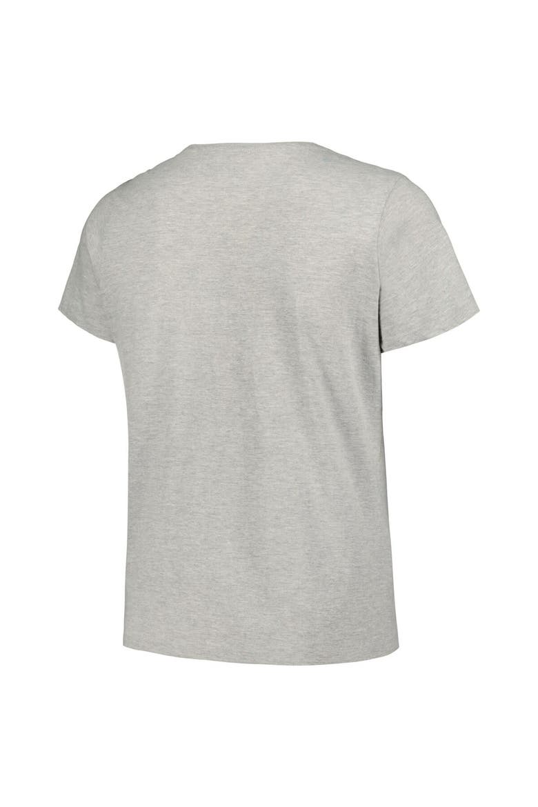 Women's Fanatics Branded Heather Gray New Orleans Saints Plus Size Arch Over Logo T-Shirt, Alternate, color, Heather Gray