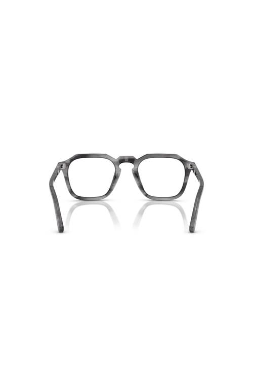 Persol 48mm Square Optical Glasses In Gray