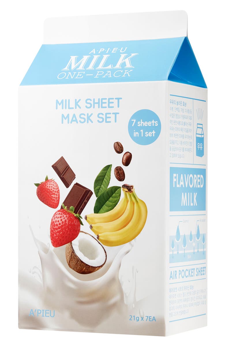 A’PIEU A'PIEU Milk Sheet Mask Set, Main, color,